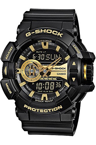 Casio Mens Multi Zifferblatt Digital Uhr mit Harz Armband GA-400GB-1A9ER