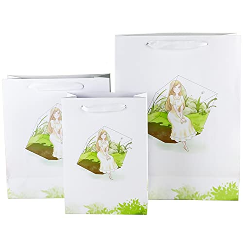 Weiße Papier-Geschenktüten, verschiedene Größen, Papiertüten mit Griffen, Großpackung für Hochzeit, Party, Gastgeschenktüten, Kraftbeutel, Einzelhandel, Merchandise-Taschen, Geschenksäcke(n)