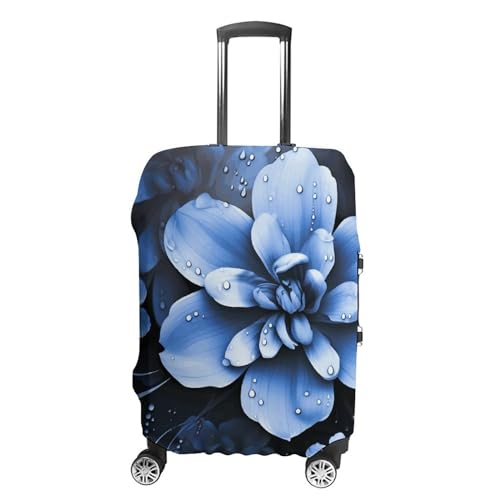 CSGJMYGS Reisegepäckabdeckung, elastisch, waschbar, modisch, kratzfest, für Koffer, passend für 45,7 - 81,3 cm (18 - 32 Zoll) Gepäck, blaue blume, XL