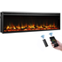 CrownFlame Elektro-Einbaukamin 'Atalanta 72' schwarz 1500 W, Wifi 3D-Flammeneffekt Fernbedienung 183 x 48 x 14,7 cm