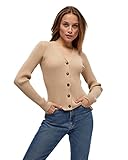 Peppercorn Tana V-Neck Lange Ärmel Strickjacke | Strickjacke Damen In Braun | Frühling Cardigan Damen | Größe S