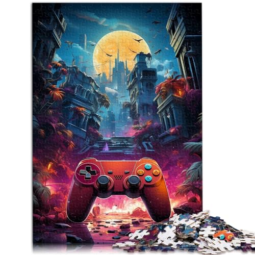 Puzzle für Retro-Gaming-Poster, 1000-teiliges Puzzle aus Holz, lustige Aktivitäten zu Hause, Geburtstagsgeschenk, Reisegeschenke, 1000 Teile (50 x 75 cm)