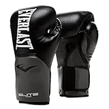 Everlast Unisex – Erwachsene Boxhandschuhe Pro Style Elite Glove Handschuhe Schwarz / Grau 8oz