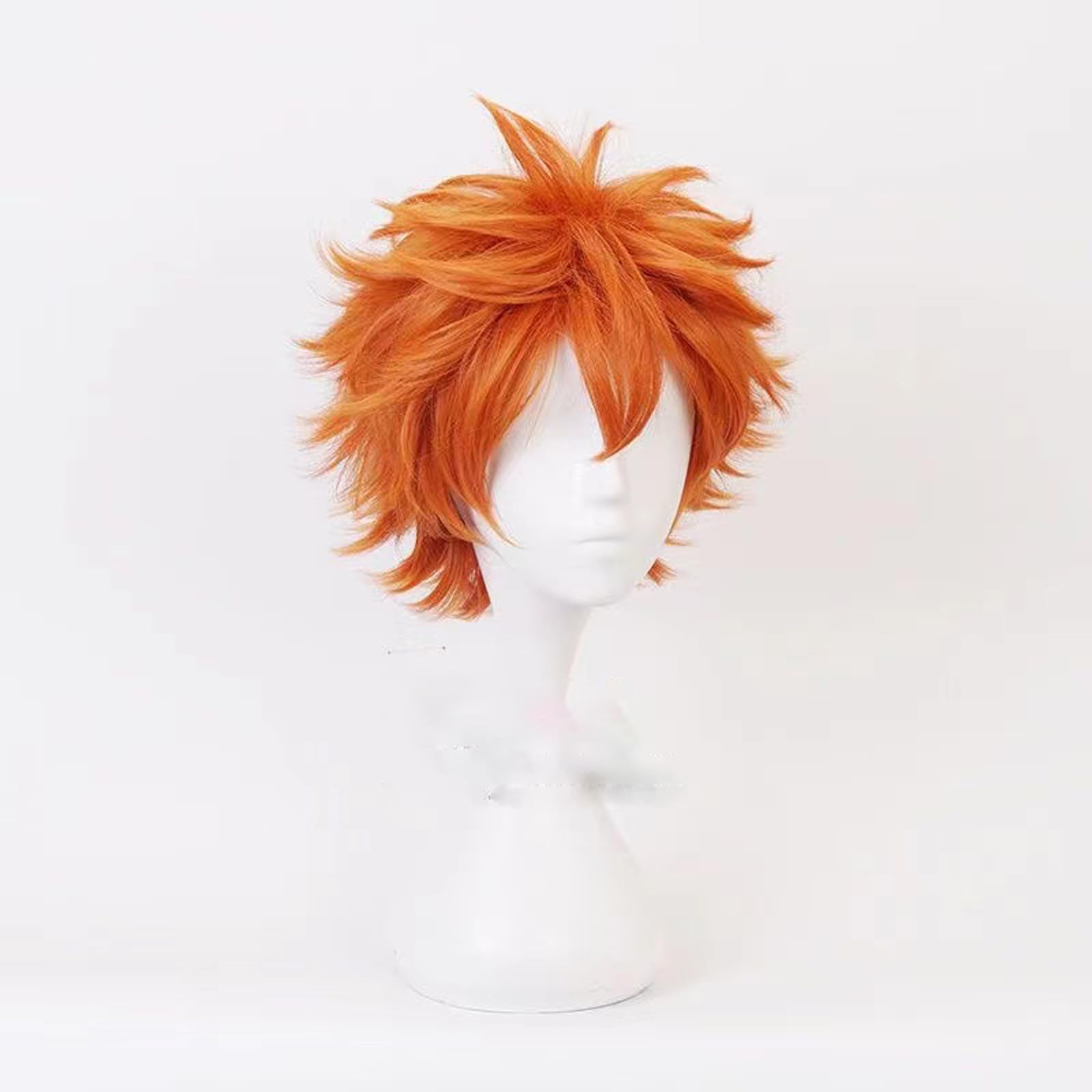 WCCNKK Haikyuu!! Shoyo Hinata Cosplay Perücke + Perückenkappe, Orangefarbenes Kurzes Haar, Geeignet Für Halloween, Party, Karneval, Halloween-Dekorationszubehör, Anime-Geschenk