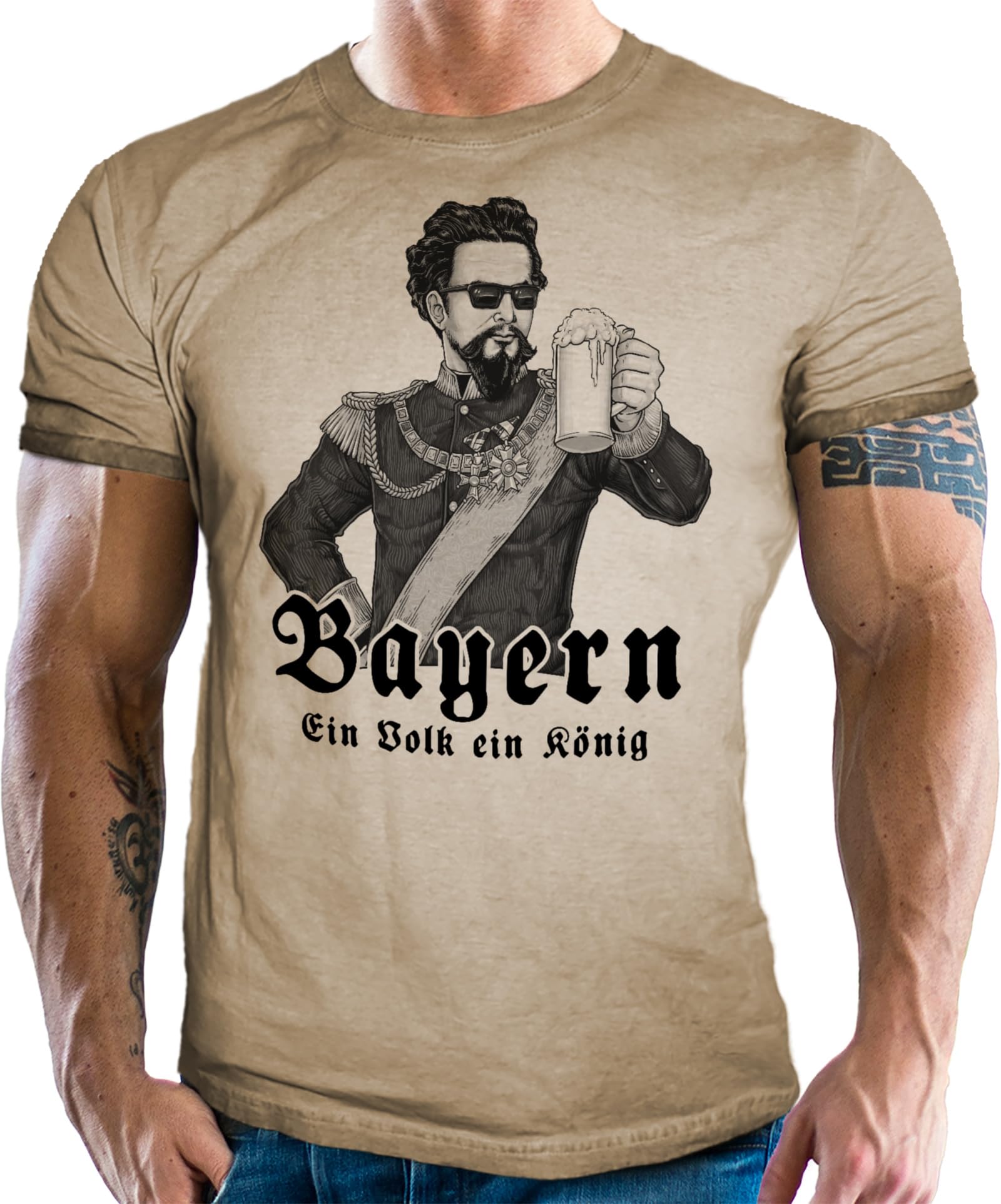 Trachten T-Shirt für echte Bayern Fans: EIN Volk EIN König