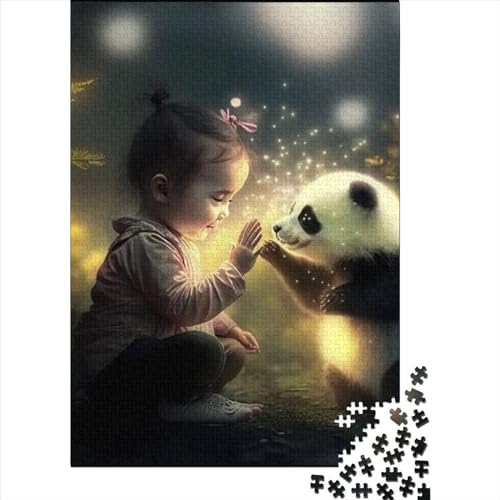 Puzzle für Erwachsene 1000 Teile Baby Panda Puzzle für Erwachsene Holzpuzzle Puzzle für Erwachsene Geschenke Größe: 75x50cm