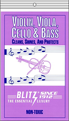 Blitz Music Care 333 Pflegetuch für Violine, Viola, Cello & Bass für Reinigung, Glanz und Schutz, 4er-Pack