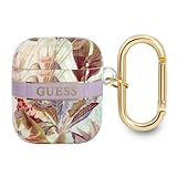 Guess GUA2HHFLU Hülle für AirPods Cover violett/Purple Flower Strap Collection