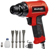 Einhell Druckluft-Meißelhammer TC-PC 45 (1.2 J Schlagstärke, max. 6.3 bar, inkl. 4-tlg. 120 mm Meißel-Set, Ölfläschchen (leer), Stecknippel, Spannfeder + Transportkoffer)