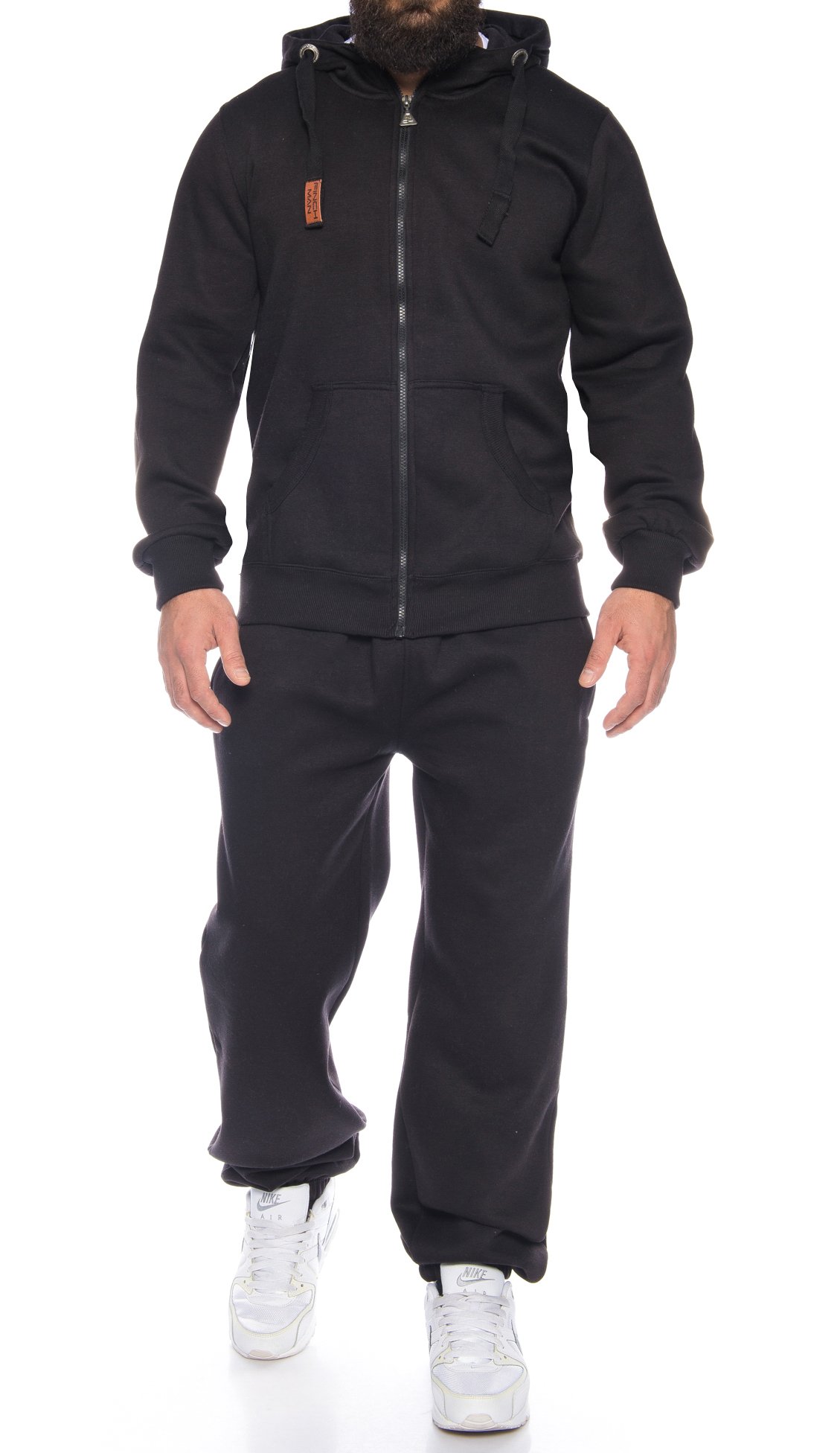 Finchman Finchsuit 1 Herren Jogging Anzug Trainingsanzug Sportanzug FMJS135, Black, L