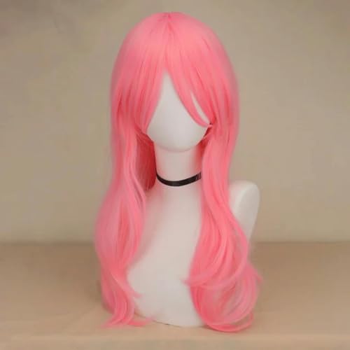 70 cm lockige lange rosa Cosplay-Perücke, Haarteile, synthetisches Haar, grau-rosa-blonde Perücken für schwarze Frauen – TP17-24 Zoll – 1 Stück