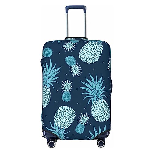 Ananas-Reisegepäckabdeckung, robuster Koffer-Schutz, passend für 45,7 - 81,3 cm große Gepäckstücke, Größe M, Schwarz, Medium