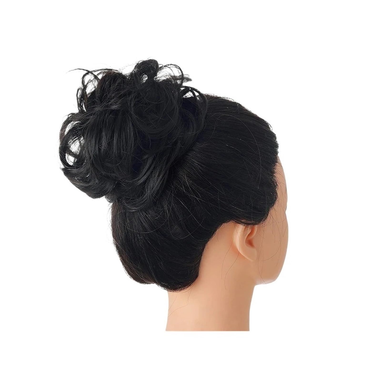 Haarteil Synthetischer unordentlicher Haarknoten, Chignon, Haargummis, gefälschtes Haarband, Zopf, elastischer Haarteilschwanz for Frauen, synthetischer Wickel, lockiger Pferdeschwanz Haarverlängerung