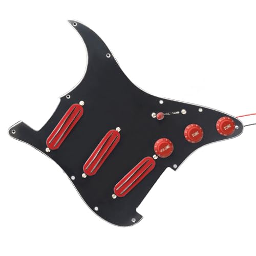 Standard-Pickguard-Tonabnehmer E-Gitarren-Schlagbrett-Tonabnehmer, stilvolle schwarze, langlebige Gitarren-Schlagbrett-Teile (Color : 5)