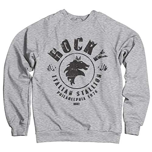 Rocky Offizielles Lizenzprodukt Italian Stallion Sweatshirt (Heather-Grau) Medium