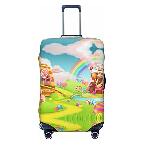 Miniks Candy Land Reisegepäckabdeckung, robuster Kofferschutz, passend für 45,7 - 81,3 cm große Gepäckstücke, Größe XL, Schwarz, X-Large