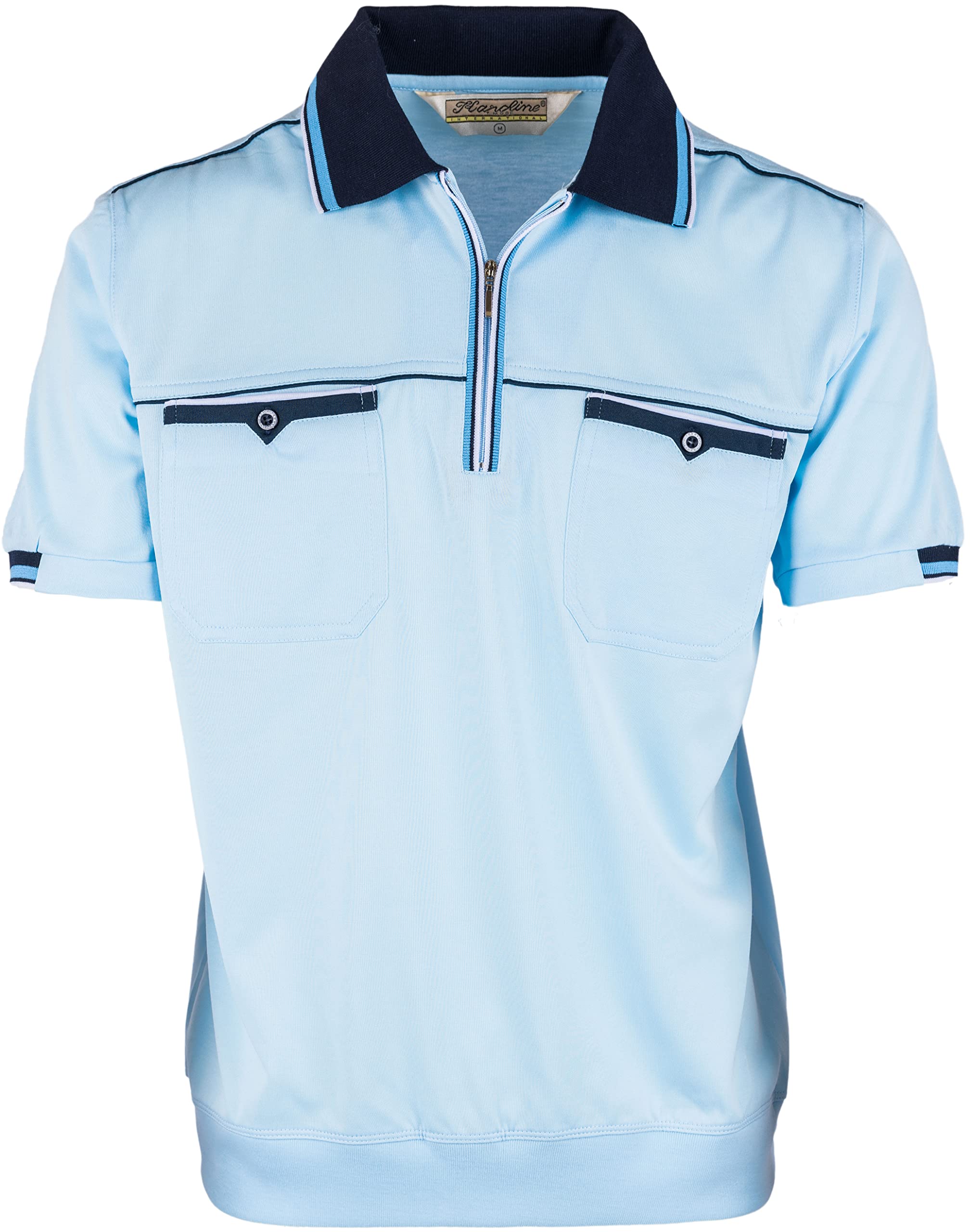 SOUNON Polohemd Poloshirt für Herren Hellblau, Groesse: 5XL