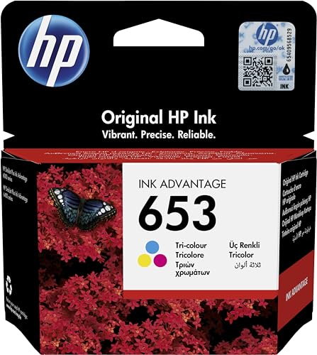 HP 653 Tri-Color Original Ink Advantage HP 653 Tri-Color Original Ink Advantage Cartridge