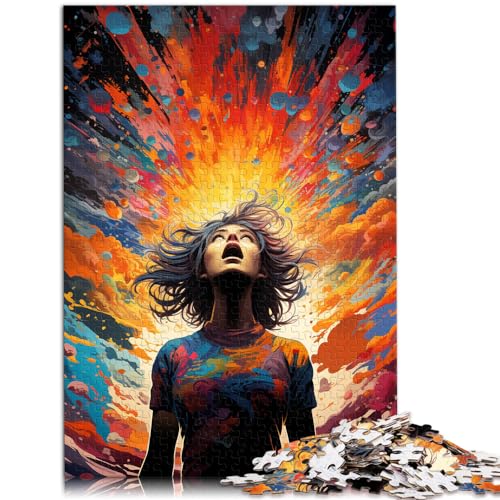 Puzzle-Geschenke, Spielzeug, buntes Mädchen, 1000 Teile, für Erwachsene, Geschenke, Holzpuzzle, Spielzeug, Puzzle, Lernspiele, Stressabbau-Puzzle, 1000 Teile (50 x 75 cm)