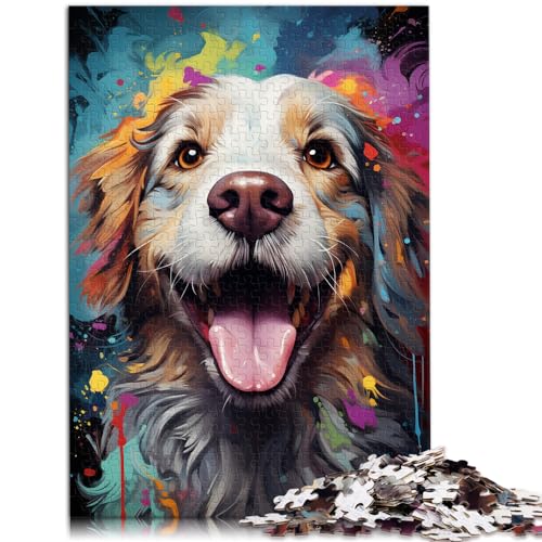 Puzzle, bunte Psychedelie süßer Hunde, 1000 Teile, Puzzle für Erwachsene, Geschenke, Holzpuzzle, tolles Geschenk für | Spiele 1000 Teile (50 x 75 cm)