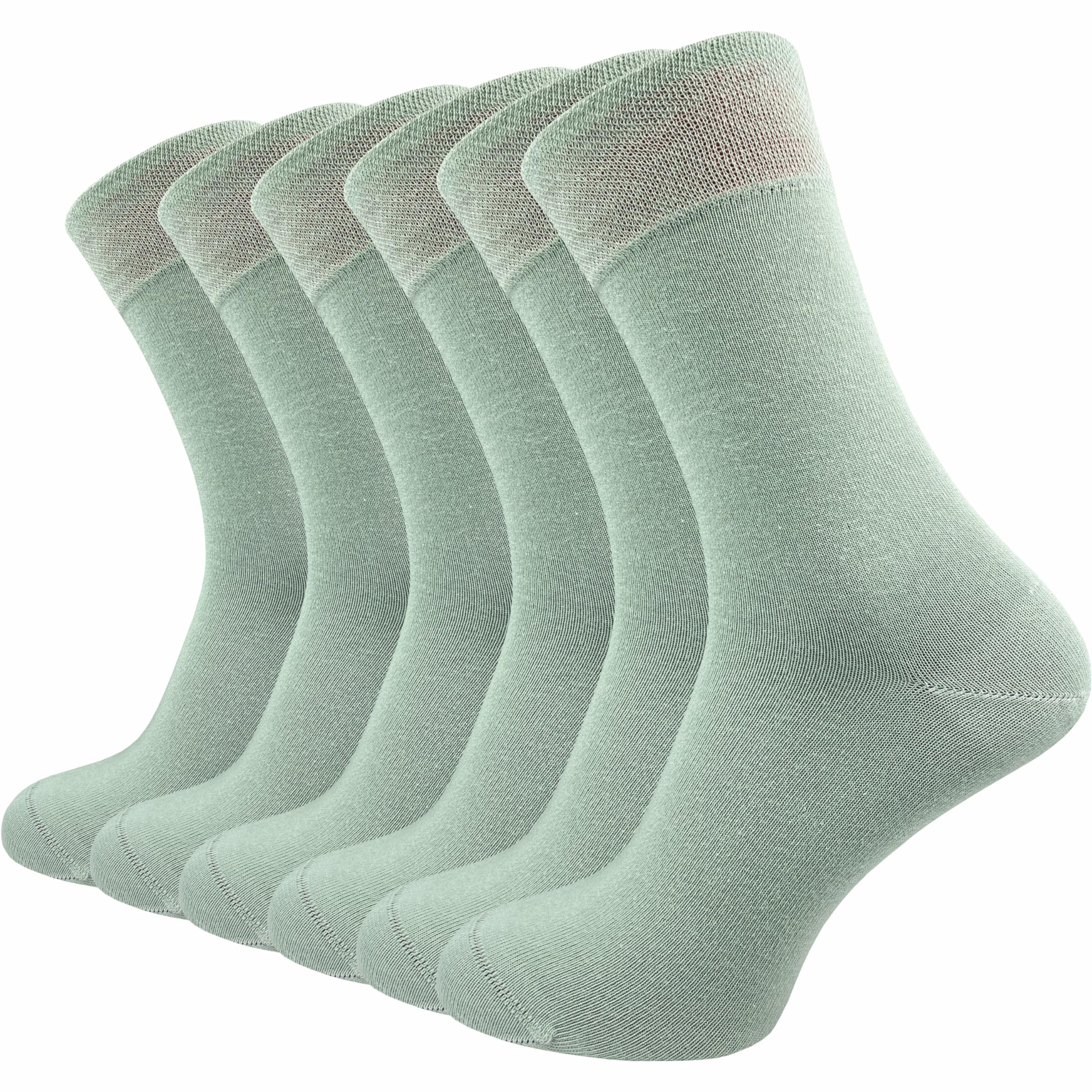 GAWILO Premium-Socken für Herren (6 Paar) | Ohne drückende Naht |extra weich | gekämmte Baumwolle | Business & Freizeit (39-42, salbei)