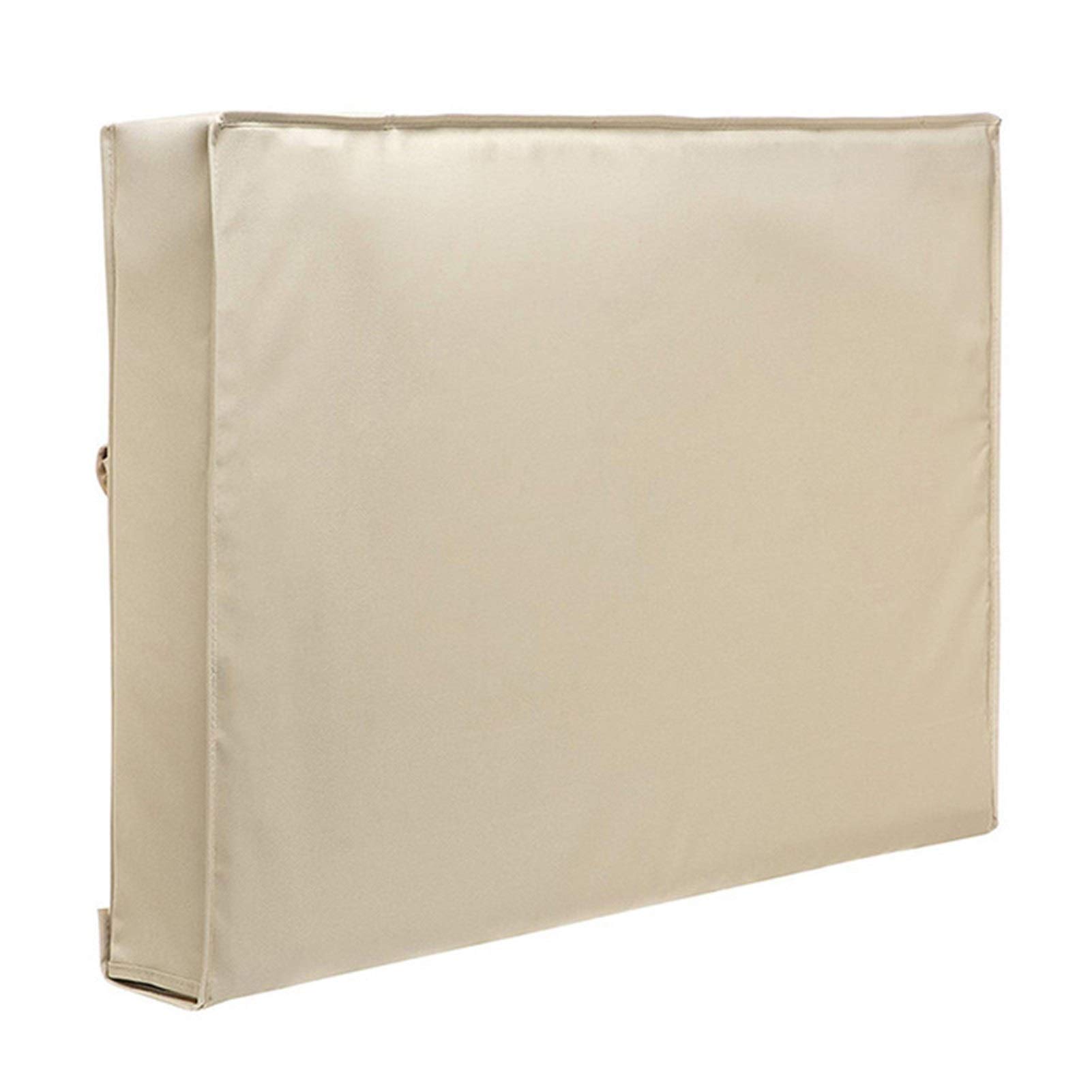 Crepundia Outdoor Tv Cover Wetterfest Staubdichte Außen Abdeckung TV Beige 32" 36" 40" 46" 50" 55" 60" 65" Protect TV-Schirm Garten Innenhof Außen TV-Abdeckung(Beige,FOR 36 38inch TV)