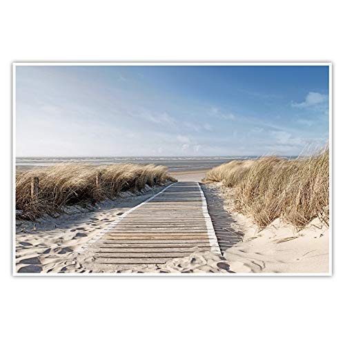 CanvasArts Nordsee Strand - Poster - Wandbild Meer Ostsee (100 x 70 cm, Poster)