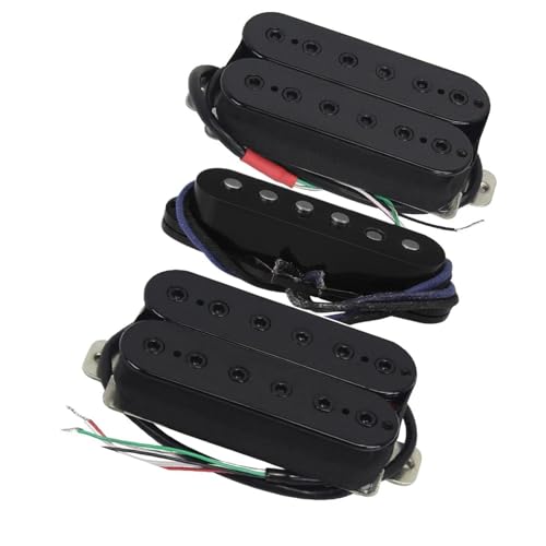 Gitarren-Tonabnehmer 3PCS Pickup Humbucker Pickup & Staggered Single Coil Pickups Schwarz 50/52/52mm Für Elektrische Gitarre