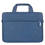 Computertasche aus Oxford-Stoff, 35,6 cm (14/15,6 Zoll), Laptoptasche mit Griff, Laptop-Umhängetasche für Herren, Damen, Studenten, blau, 15.6 inches