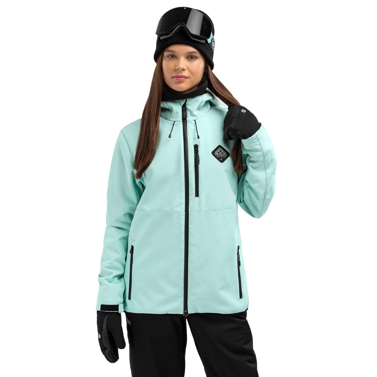 SIROKO - Softshell Jacke für Schnee für Damen W2-W Senja - S - Türkis