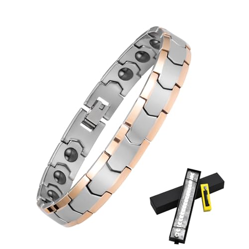 Prostapower magnetisches Kupferband, Prosta Power magnetisches Kupferband, verstellbare Länge, modische Armbänder, Kupferarmband, Quantum-Kupfer-Armband für Männer und Frauen (B)