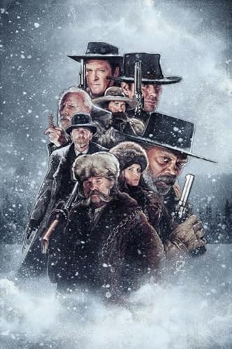 HfmQuisutron Jigsaw Puzzle 1000 Teile Film The Hateful Eight Posterss Buntes Geschicklichkeitsspiel Für Die Ganze Familie Erwachsene Zq341Wk