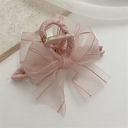 Haarklammern, Haarspangen, Klauenklammern, Retro-Organza-Schleife, Haarklammer for Mädchen, Garnband, Hai-Clip, Korea, elegante Haarnadel-Haar-Accessoires TS5297-5 (Farbe: TS5297 5) (Farbe: TS5297 4)