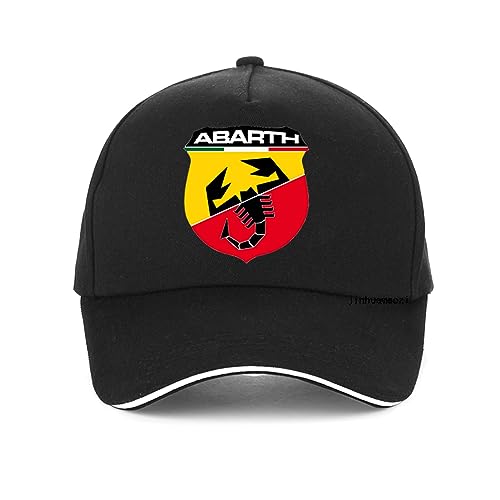 YILILK Baseballmütze Abarth Skorpion Logo Männer Baseball Cap Mode 100% Baumwolle hochwertig verstellbar Männer Print Hutknochen Outdoor Casual Hut Geschenk