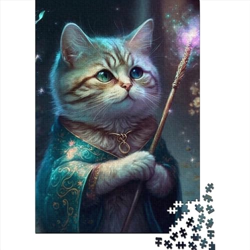 Kunst Bunte Katzen Holzpuzzle Puzzles für Erwachsene Teenager 1000 Teile Puzzles für Erwachsene Teenager für Teenager Geschenke 29,53x19,69 Zoll