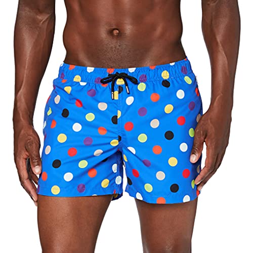 Happy Socks Herren Big Dot Badeshorts Badehose, blau, XL