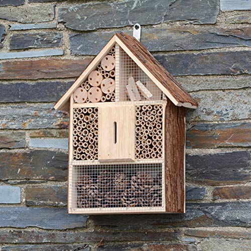 CKB LTD Insektenhotel aus Naturholz, groß, 30 x 10 x 39 cm