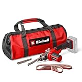 Einhell Akku-Bandfeile TE-BF 18 Li-Solo Power X-Change (18 V, Geschwindigkeit bis 1.700 m/min, 2x Schleifarme 9 mm und 13 mm, inkl. 12x Schleifbänder, ohne Akku)