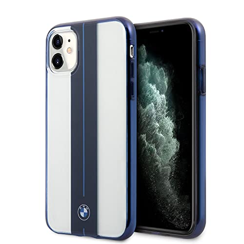 BMW Phone Case for iPhone 11 in Stylish Blue Electroplated Hard Protective Case with Accessible Ports, Shock Absorption & Signature Logo