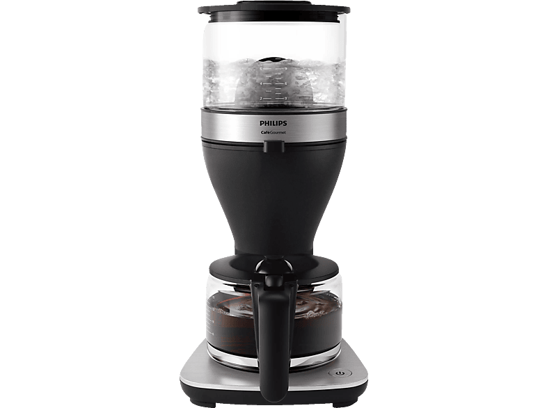 PHILIPS HD5416/60 Café Gourmet mit Glaskanne, 1,25 Liter, 1800 Watt, Kaffeemaschine Schwarz