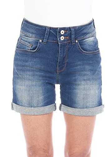 LTB Damen Shorts Becky X Kurze Jeans Hose Jeansshorts Hotpants Basic Denim Stretch Baumwolle Blau XS, Größe:XS, Farbe:Heal Wash (50356)