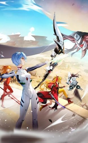 HfmQuisutron Jigsaw Puzzle 1000 Teile Science Fiction Mech Anime Ayanami Rei Poster Buntes Geschicklichkeitsspiel Für Die Ganze Familie Erwachsene Zw227Qv