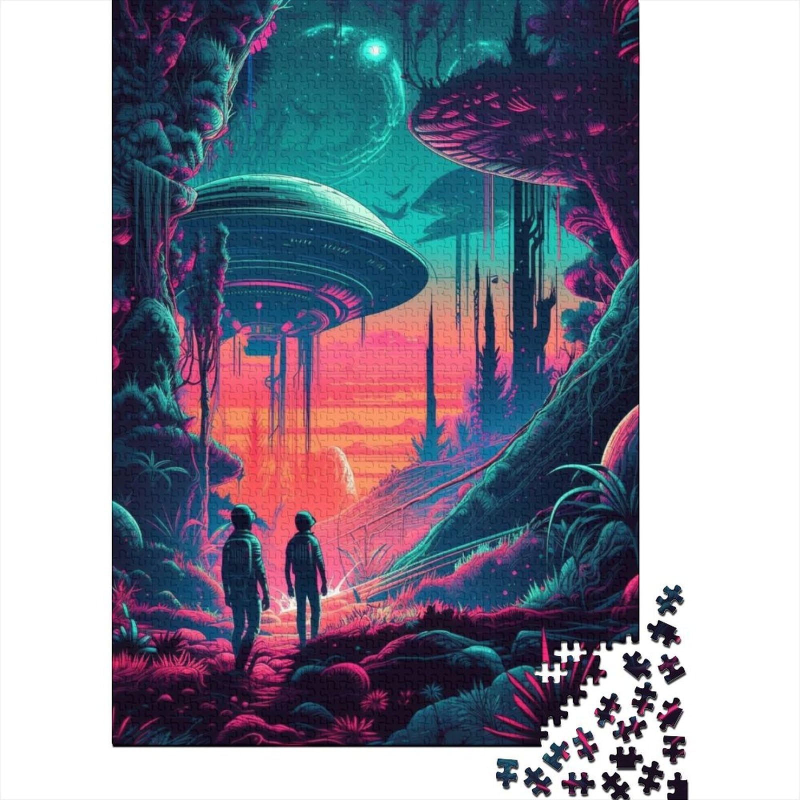 Entdecken Sie UFOs-Puzzles, Puzzles für Erwachsene und Jugendliche, 500 Teile, Puzzles für Erwachsene und Jugendliche, anspruchsvolle Puzzles für Erwachsene, 52 x 38 cm