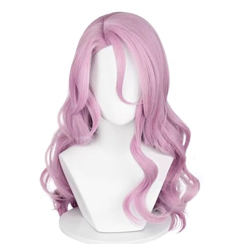 WCCNKK Anime Cosplay Perücke, Honkai Star Rail Jade Perücke, 70 cm Langes Lockiges Haar Mit Violettem Farbverlauf, Mit Kostenloser Perückenkappe, Für Party Alltag Halloween Perücke Cosplay