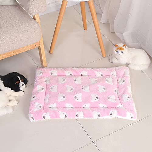 ZESLIV Hundematte Hundedecke Waschbar Soft Fleece Warm Pet Hund Katze Bett Decken Schlafen Matte Beidseitig