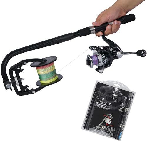 OROOTL Angelschnur Aufspulgerät Schnurspulgerät Maschine, Tragbare Spinnrolle Spooling Station System Baitcaster Reel Line Spooler Angelgerät Werkzeuge Zubehör