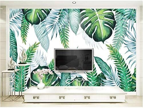 XLMING Tropical Tree Leaves Grüne Blätter 3D Tapeten Home Esszimmer Sofa Schlafzimmer Wohnzimmer TV Hintergrund-150cm×105cm