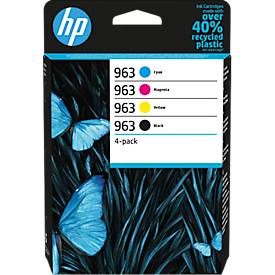 Original HP Tintenpatronen 963 CMYK, Mixpack, cyan, magenta, gelb, schwarz