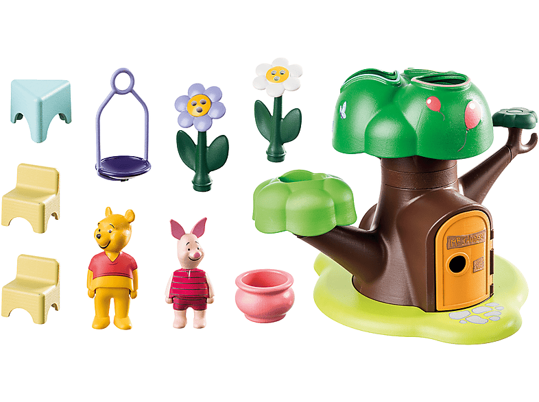 PLAYMOBIL 71316 1.2.3 & Disney: Winnies Ferkels Baumhaus Spielset, Mehrfarbig