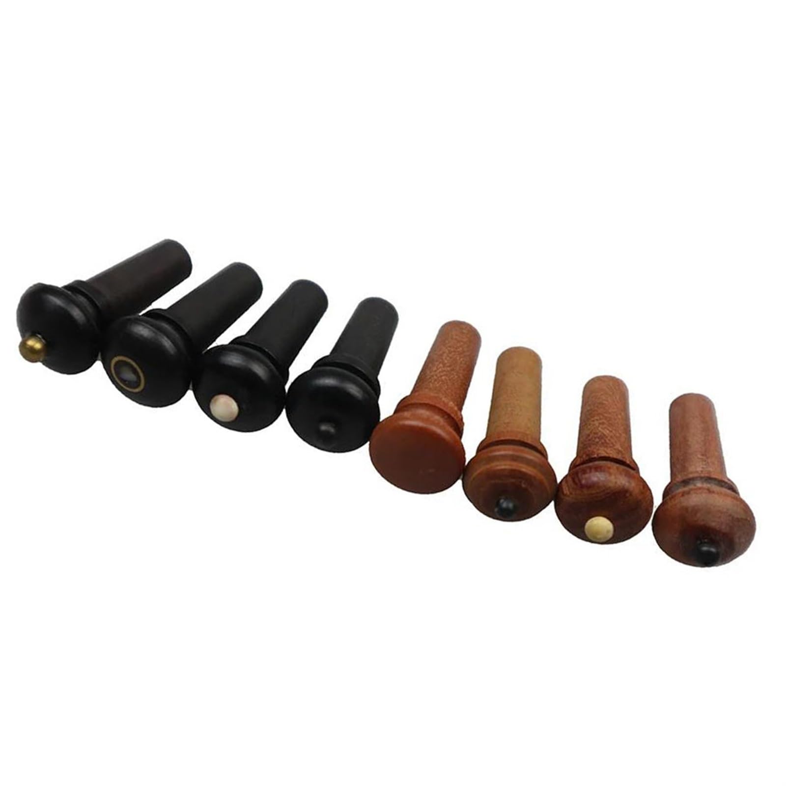 Zubehör Kit für Violine 30 Stücke Violine Endpin 4/4 Palisander Jujube Ebenholz Holz Geige Ende Pin Botton(Ebony wood 3)